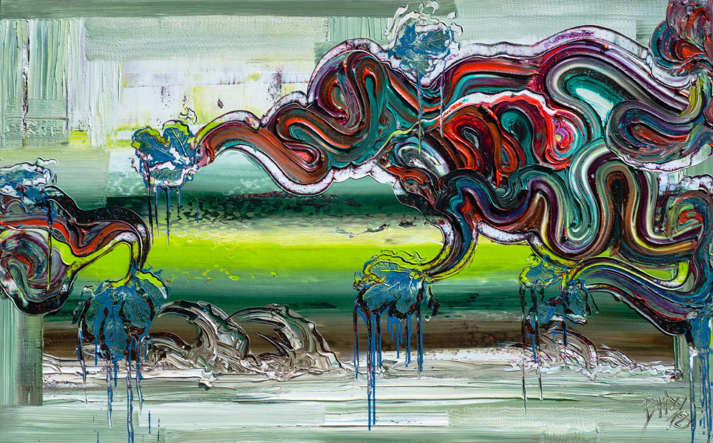 Horizon, 2018, Öl auf Nessel, 100 x 160 cm