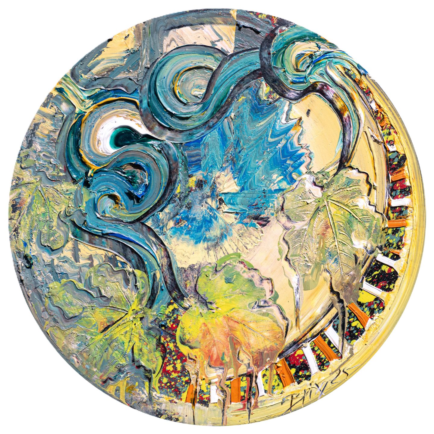 Wanderlust Bubble, 2025, Öl auf Nessel, D 50 cm