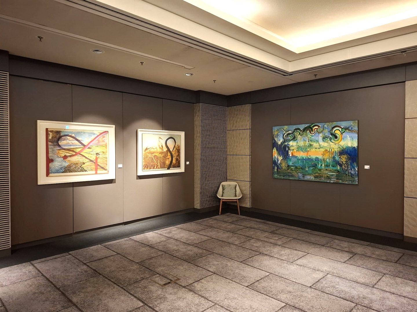 left works: Julian Schnabel right work: Dietmar Brixy