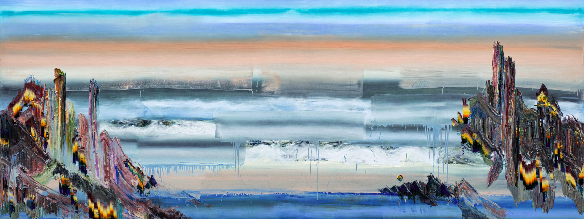 Wanderlust, 2025, Öl auf Nessel, 200 x 450 cm