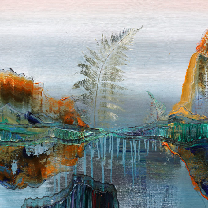 Detail: Wanderlust, 2025, Öl auf Nessel, 210 x 160 cm